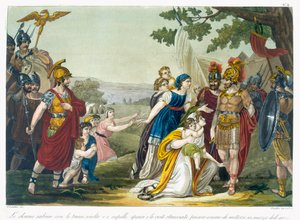 Las mujeres sabinas, ilustración de 